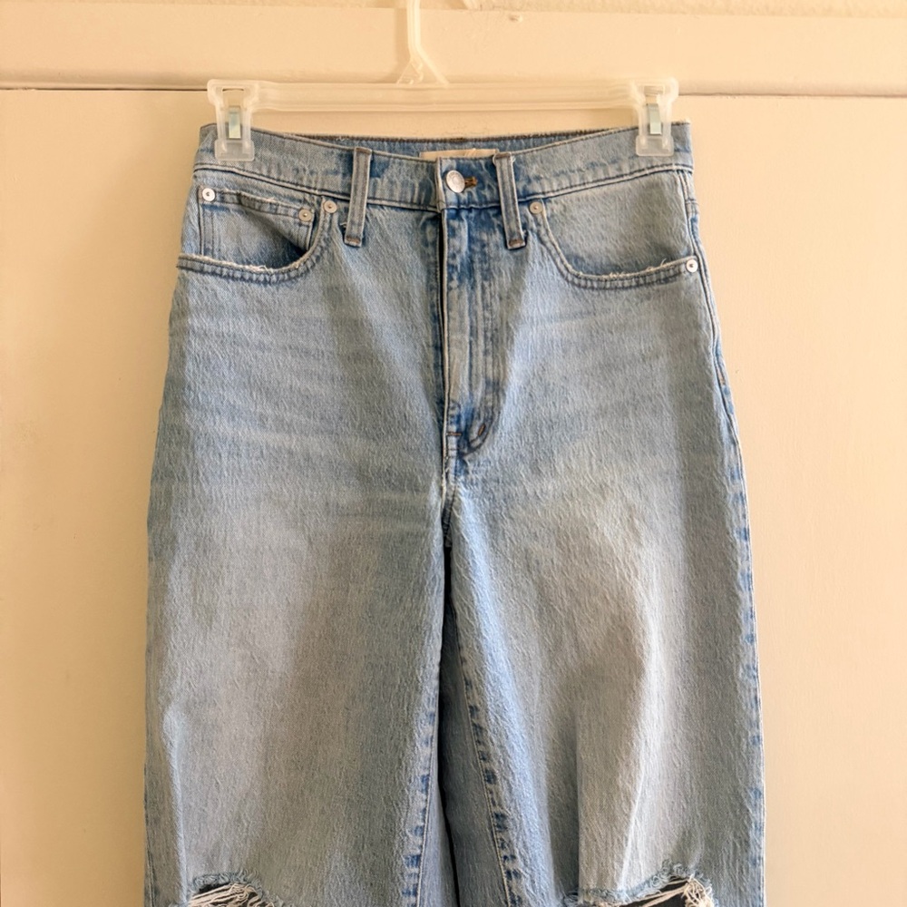 Superwide-Leg Jeans in Amcliffe Wash: Knee-Rip Edition Size 27 - Picture 5 of 9